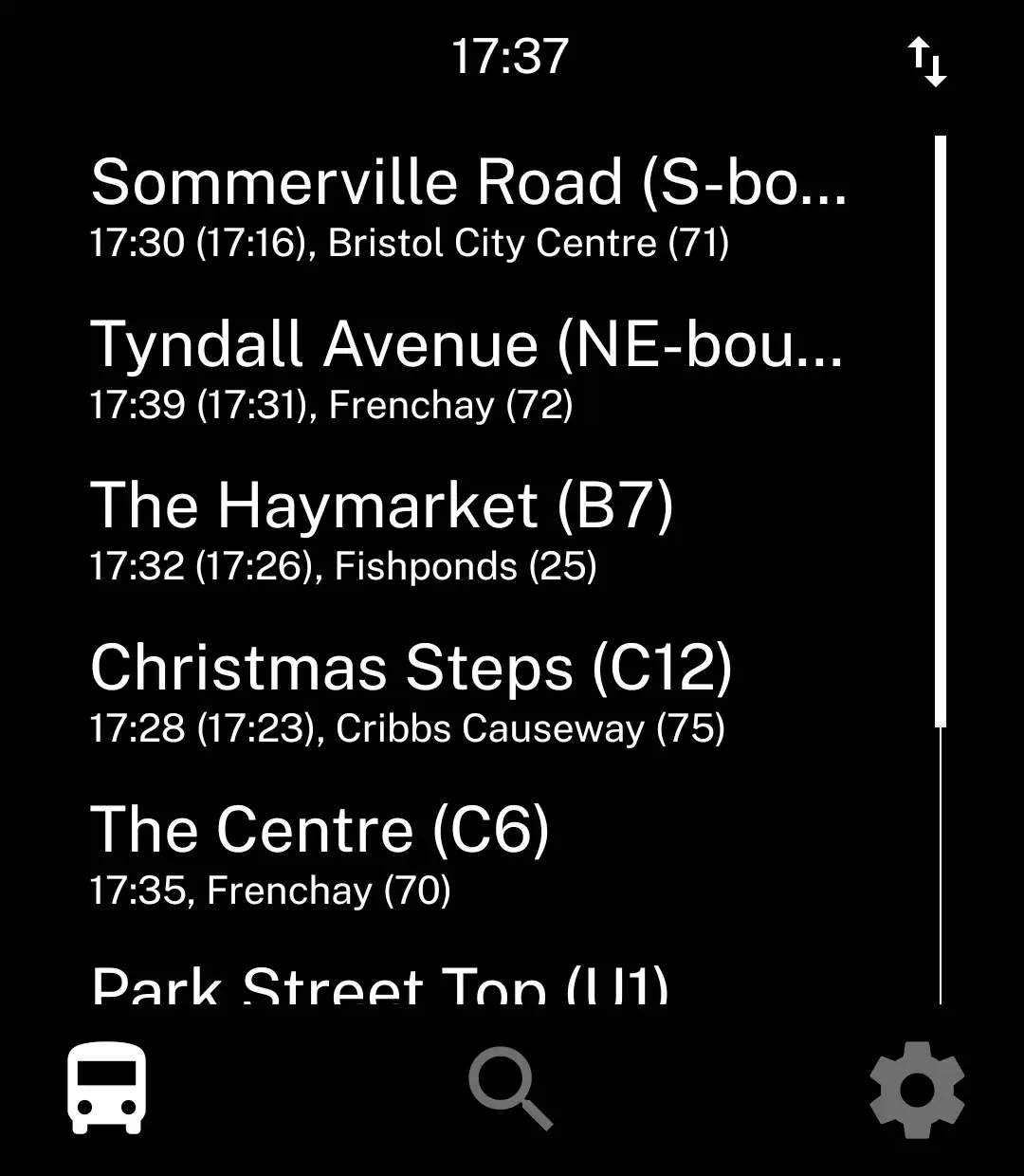 Buses screenshot